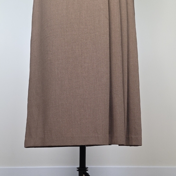Simons Contemporaine Brown Pleated Midi Skirt Size 10 - Picture 3 of 9